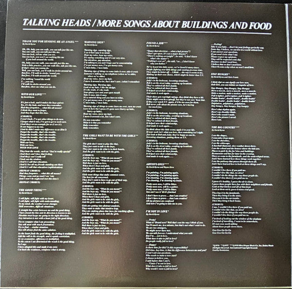 Talking Heads : More Songs About Buildings And Food (LP, Album, RE, RM, Red + LP, Red + Ltd)