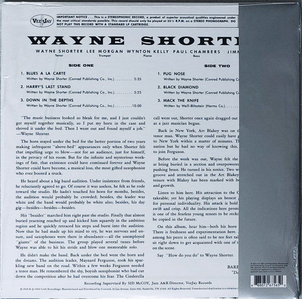 Wayne Shorter : Introducing Wayne Shorter (LP, Album, RE, 180)
