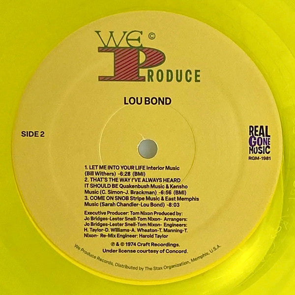 Lou Bond : Lou Bond (LP, Album, RE, Yel)