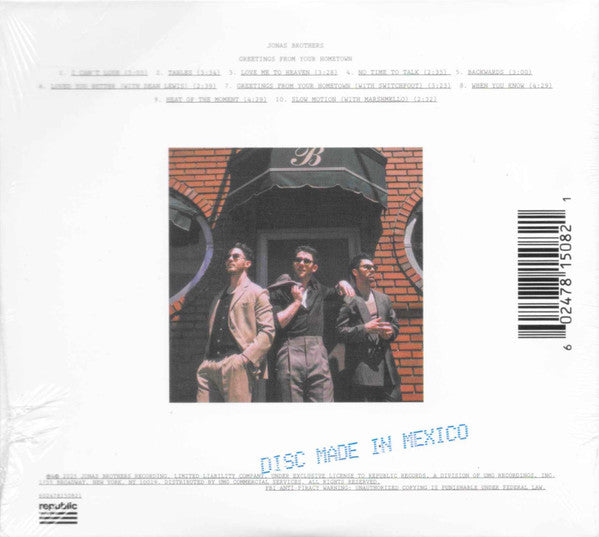 Jonas Brothers : Greetings From Your Hometown (CD, Album)