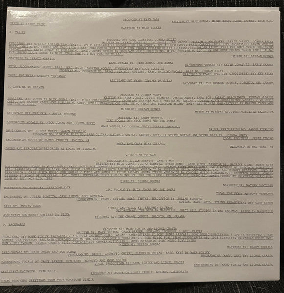 Jonas Brothers : Greetings From Your Hometown (LP, Album, Cob)