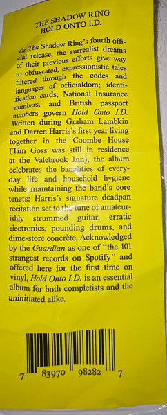 The Shadow Ring : Hold Onto I.D. (LP, Album)