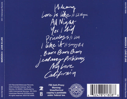 Maroon 5 : Love Is Like (CD, Album)