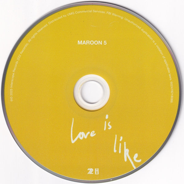 Maroon 5 : Love Is Like (CD, Album)