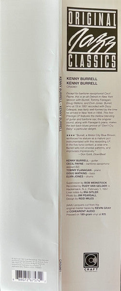 Kenny Burrell : Kenny Burrell (LP, Album, Mono, RE, RM, 180)