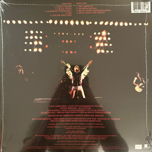 Ozzy Osbourne : Blizzard Of Ozz (LP, Album, RE, RM, Uni)