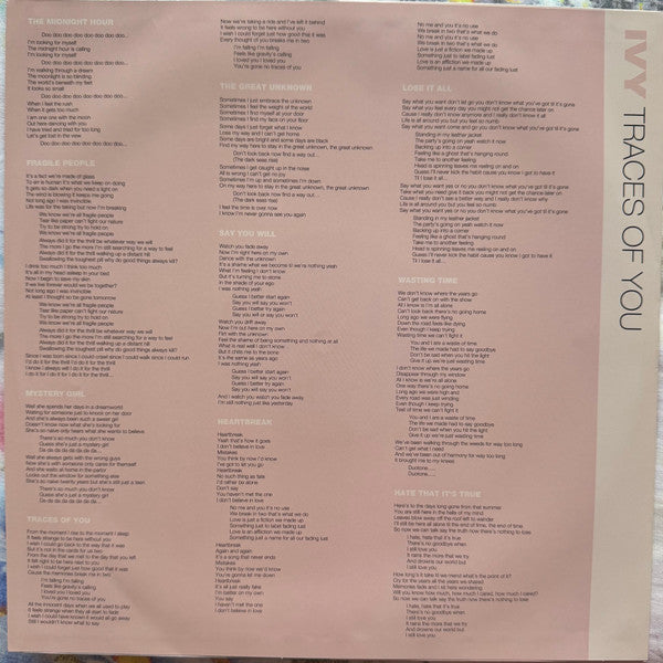 Ivy : Traces Of You (LP, Album, Ltd, Bon)