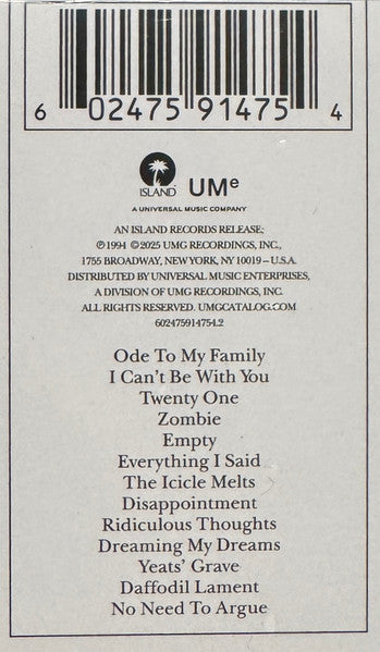 The Cranberries : No Need To Argue (LP, Album, RE, RM, 30t)