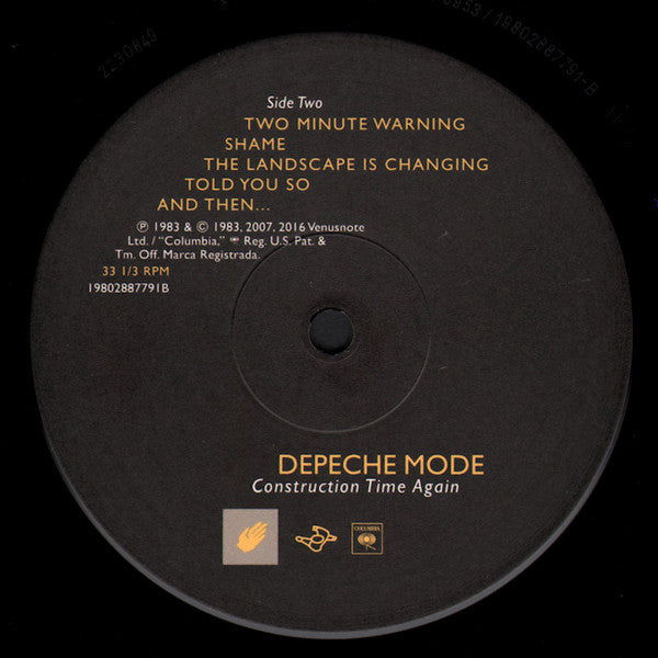 Depeche Mode : Construction Time Again (LP, Album, RE, RM)
