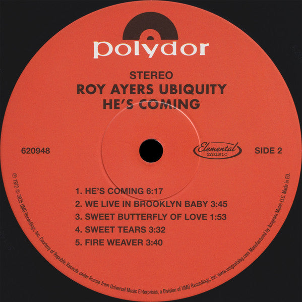 極美品LP US盤 ROY AYERS Ubiquity/He’s Coming Roy Ayers Ubiquity – He's Coming | Releases | Discogs