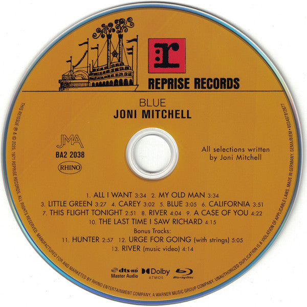 Joni Mitchell : Blue (Blu-ray, Blu-ray-A, Album, Quad, RE, Multichannel,)