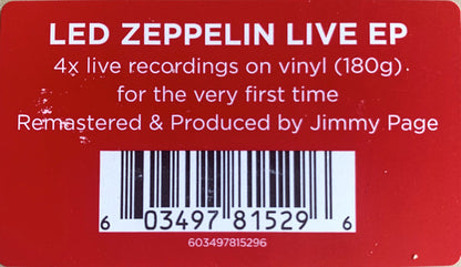 Led Zeppelin : Live EP (12", EP, Comp)