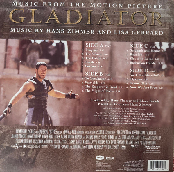 Hans Zimmer And Lisa Gerrard : Gladiator (Music From The Motion Picture) (2xLP, Album, RE, RP, 180)