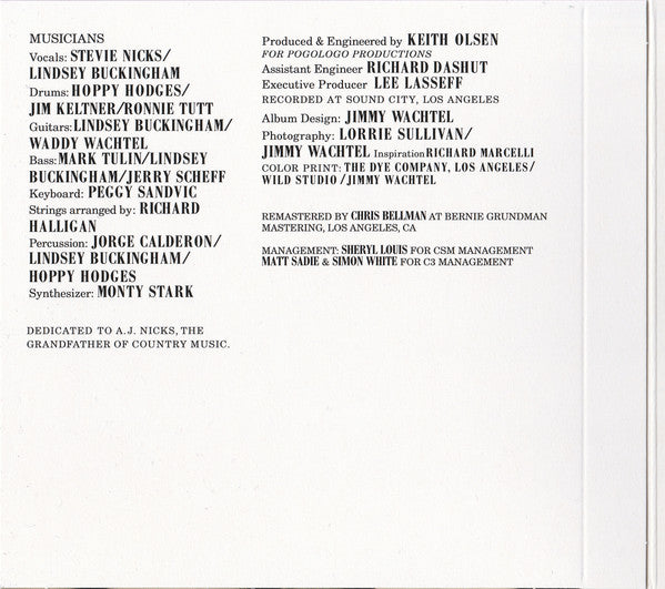 Buckingham Nicks : Buckingham Nicks (CD, Album, RE, RM)