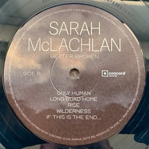 Sarah McLachlan : Better Broken (LP, Album, Ltd, Sea)