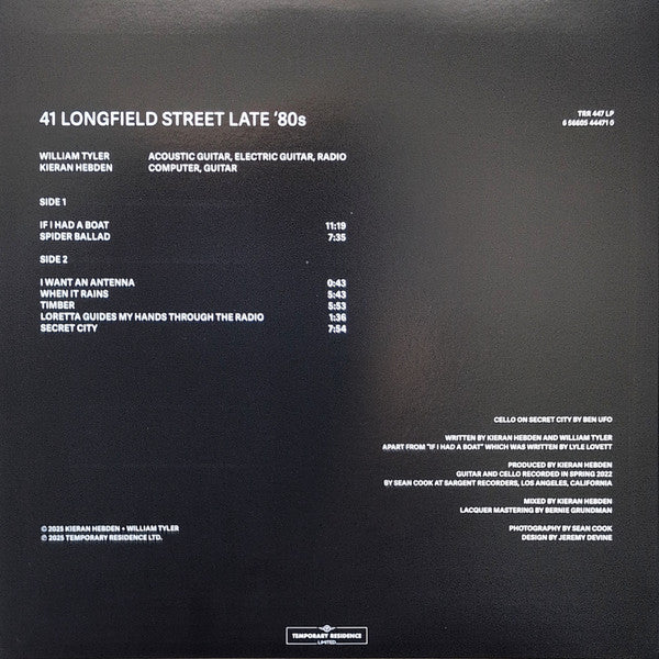 Kieran Hebden, William Tyler : 41 Longfield Street Late '80s (LP, Album)