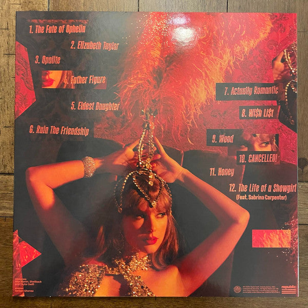 The Life of a Showgirl Taylor Swift レコード Taylor Swift- The Life of a Showgirl for Piano Vocals and Guitar
