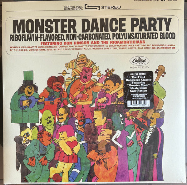 Don Hinson And The Rigamorticians : Monster Dance Party (LP, Album, Mono, RE, Ora)