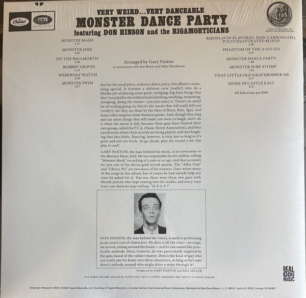 Don Hinson And The Rigamorticians : Monster Dance Party (LP, Album, Mono, RE, Ora)