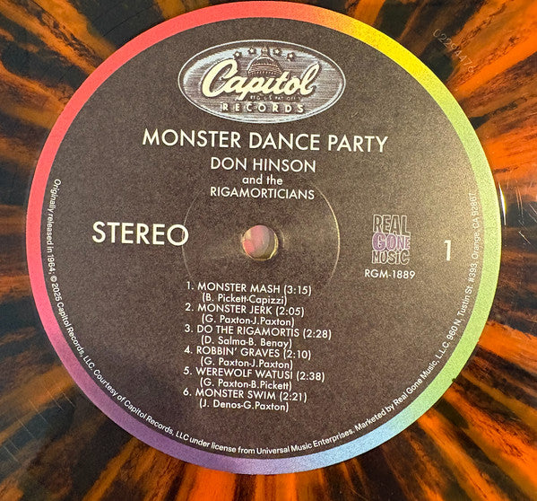 Don Hinson And The Rigamorticians : Monster Dance Party (LP, Album, Mono, RE, Ora)