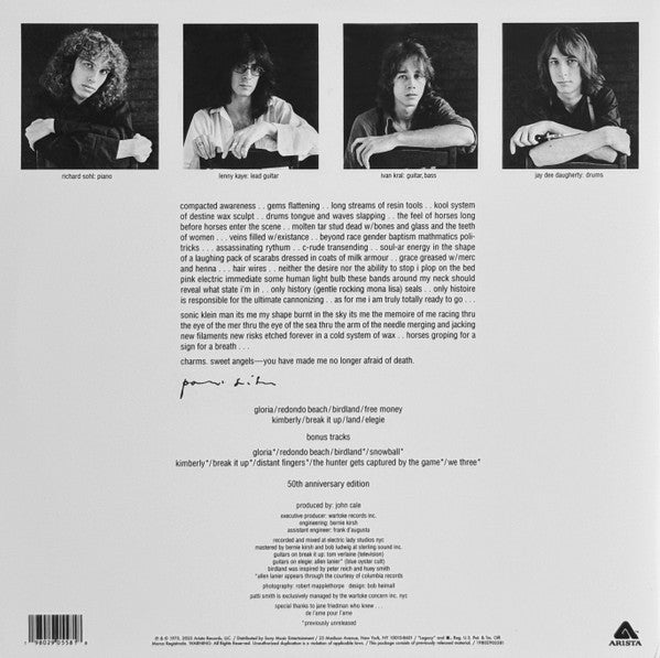 Patti Smith : Horses (LP, Album, RE, RM + LP + 50t)
