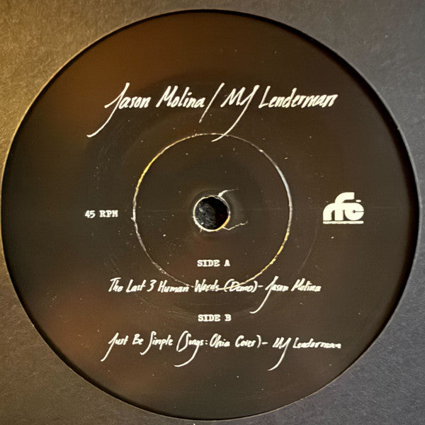 Jason Molina / MJ Lenderman : The Last 3 Human Words (Demo) / Just Be Simple (Songs: Ohia Cover) (7", Single)