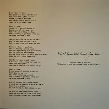 Jason Molina / MJ Lenderman : The Last 3 Human Words (Demo) / Just Be Simple (Songs: Ohia Cover) (7", Single)