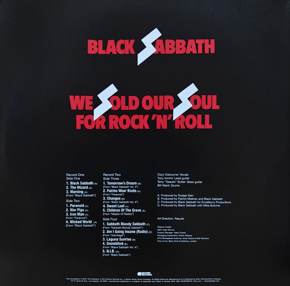 Black Sabbath : We Sold Our Soul For Rock 'N' Roll (2xLP, Comp, Ltd, RE, RM, Gre)