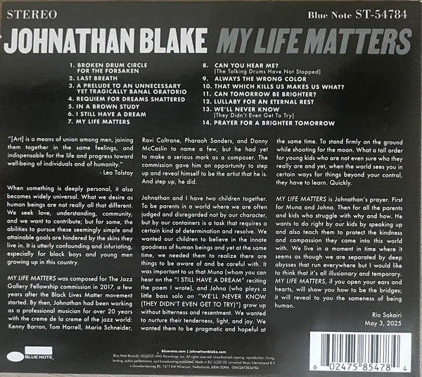 Johnathan Blake : My Life Matters (CD, Album)