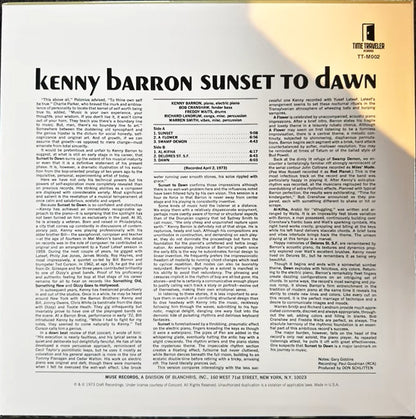 Kenny Barron : Sunset To Dawn (LP, Album, RE)