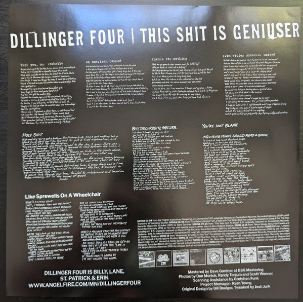 Dillinger Four : This Shit Is Geniuser (LP, Comp, Gre)