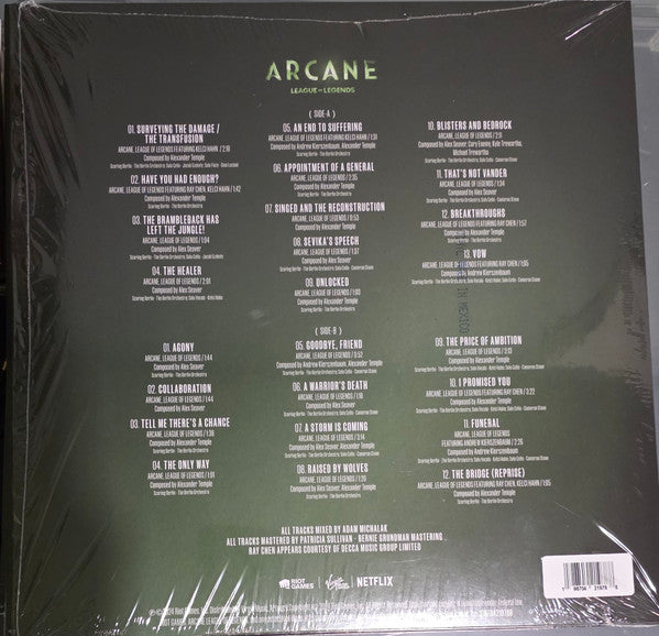 Mako (31), Alexander Temple, Andrew Kierszenbaum, Cory Enemy, Kyle Trewartha, Michael Trewartha, Ray Chen, Kelci Hahn : Arcane League of Legends Season Two Score (LP)