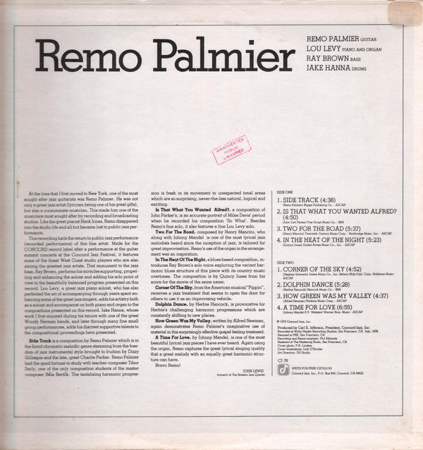 Remo Palmier* : Remo Palmier (LP, Album)
