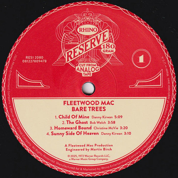 Fleetwood Mac : Bare Trees (LP, Album, RE, 180)