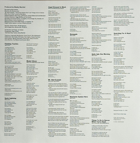 Warren Zevon : Mr. Bad Example (LP, Album, RE, RP)