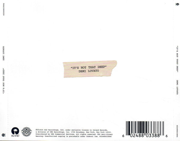 Demi Lovato : It's Not That Deep (CD, Album, Ltd, Sig)