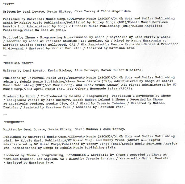 Demi Lovato : It's Not That Deep (CD, Album, Ltd, Sig)