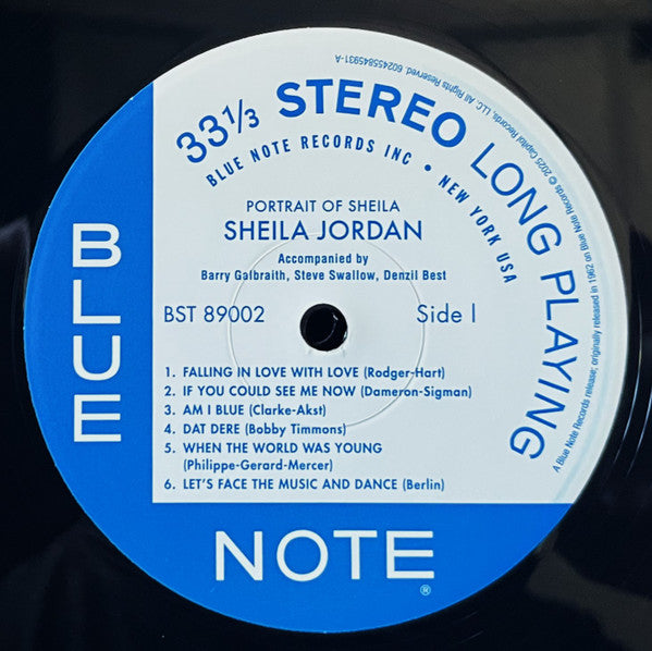 Sheila Jordan : Portrait Of Sheila (LP, Album, RE, 180)