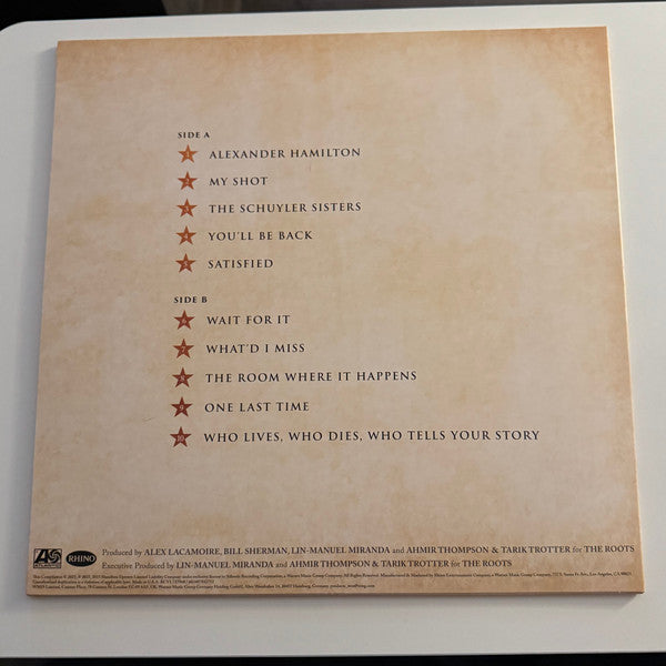 Lin-Manuel Miranda : Hamilton: 10 Shots (Highlights From The Original Broadway Cast Recording) (LP, S/Edition, Bur)