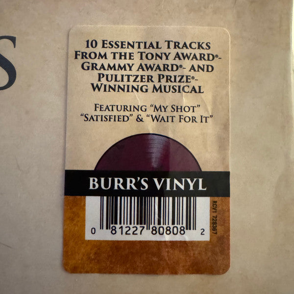 Lin-Manuel Miranda : Hamilton: 10 Shots (Highlights From The Original Broadway Cast Recording) (LP, S/Edition, Bur)