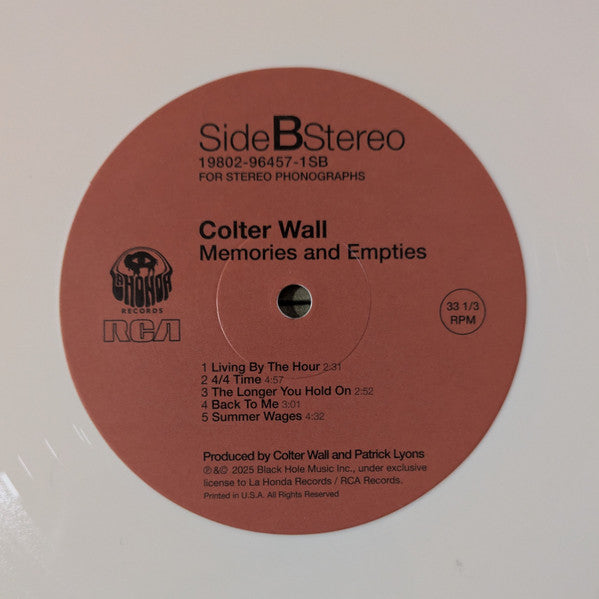 Colter Wall : Memories and Empties (LP, Album, Opa)