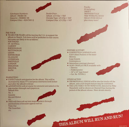 Tears For Fears : Songs From The Big Chair (LP, Album, RE + LP + RM, Red)