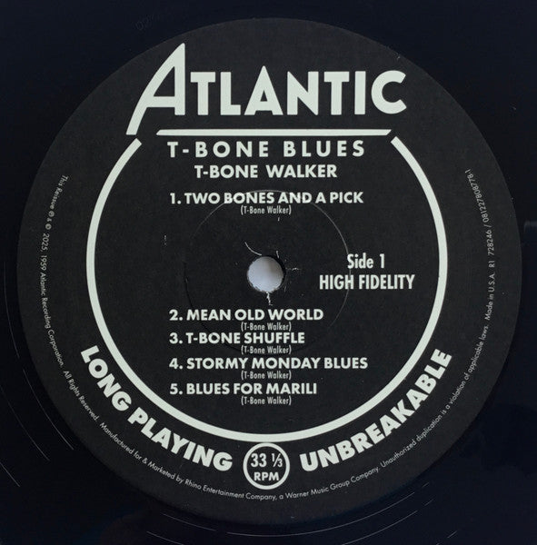 T-Bone Walker : T-Bone Blues (LP, Album, Mono, RE + 10", EP, Mono + RSD, Ltd, RE)