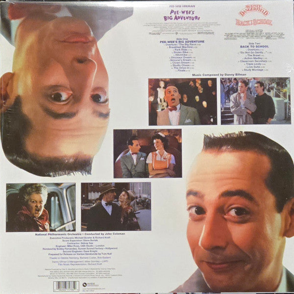 Danny Elfman : Pee-Wee's Big Adventure / Back To School - Original Motion Picture Scores (LP, RE)