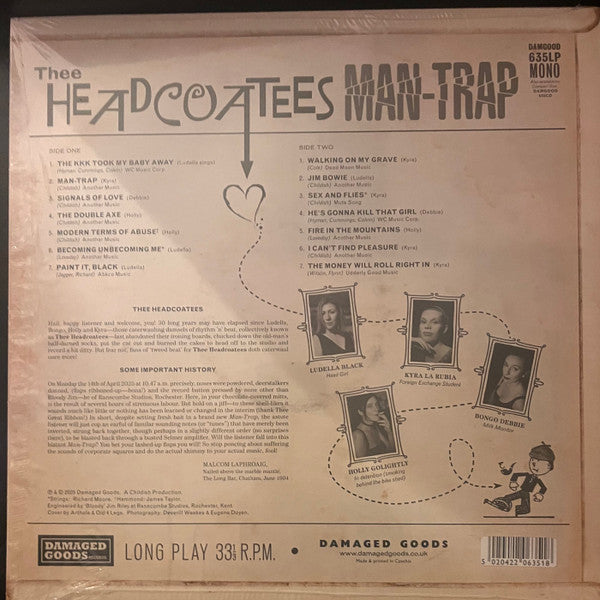 Thee Headcoatees : Man-Trap (LP, Album, Mono)