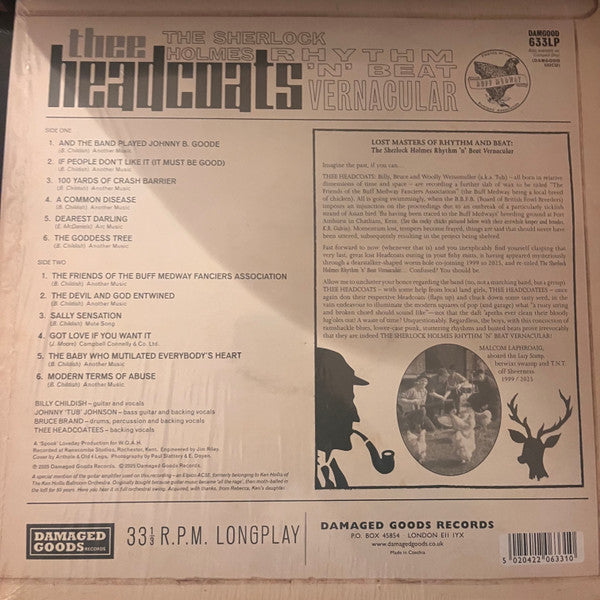 Thee Headcoats : The Sherlock Holmes Rhythm 'N' Beat Vernacular (LP, Album, Mono)