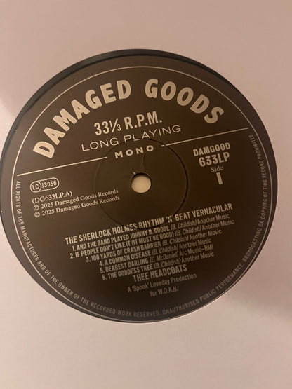 Thee Headcoats : The Sherlock Holmes Rhythm 'N' Beat Vernacular (LP, Album, Mono)