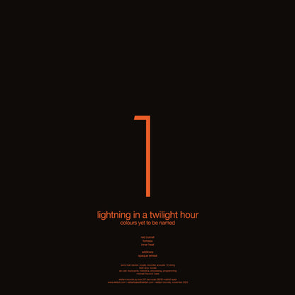 Lightning In A Twilight Hour : Colours Yet To Be Named (2xLP, Ltd, Ora)