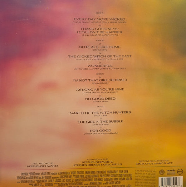 Stephen Schwartz : Wicked: For Good (The Soundtrack) (LP + LP + Album, Ltd)