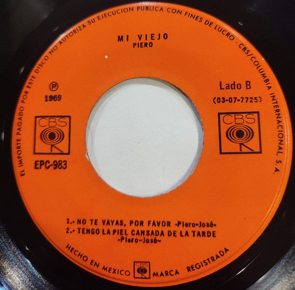 Piero (7) : Mi Viejo (7", EP)